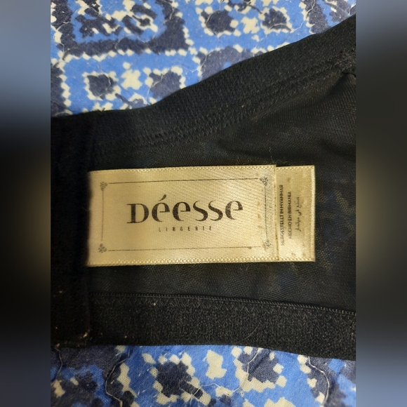 Deesse Black & Pink Lace Overlay Bra 40G - Picture 9 of 10